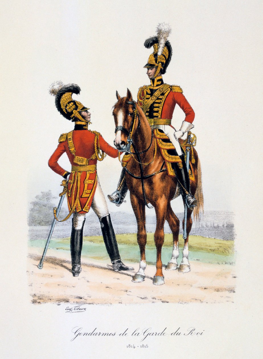 Gendarmen der Königsgarde, 1814-15 von Eugene Titeux