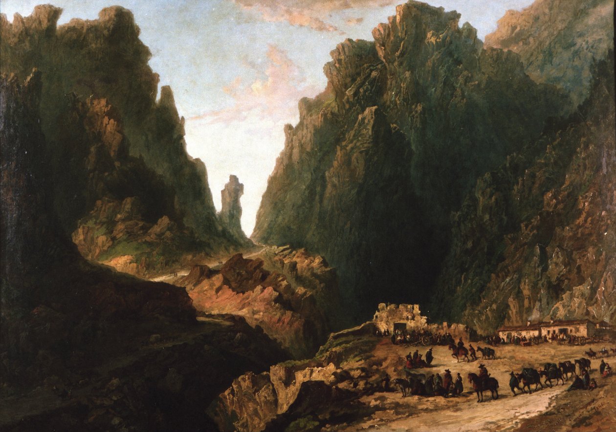 Landschaft mit Schmugglern von Eugenio Lucas Velázquez
