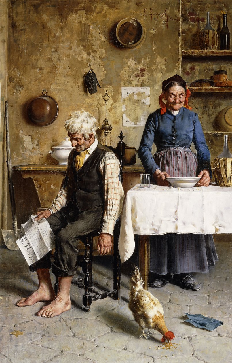 Häusliches Glück von Eugenio Zampighi