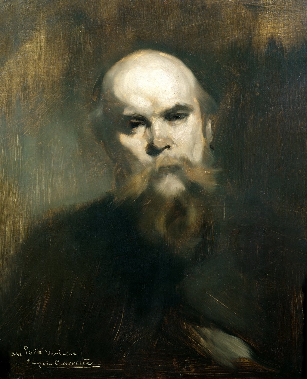 Porträt von Paul Verlaine (1844-96) 1890 von Eugène Carrière