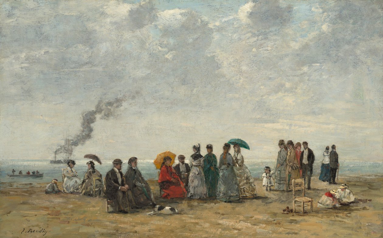 Figuren am Strand von Eugène Boudin