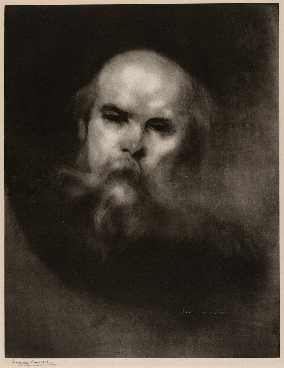Porträt von Paul Verlaine von Eugène Carrière