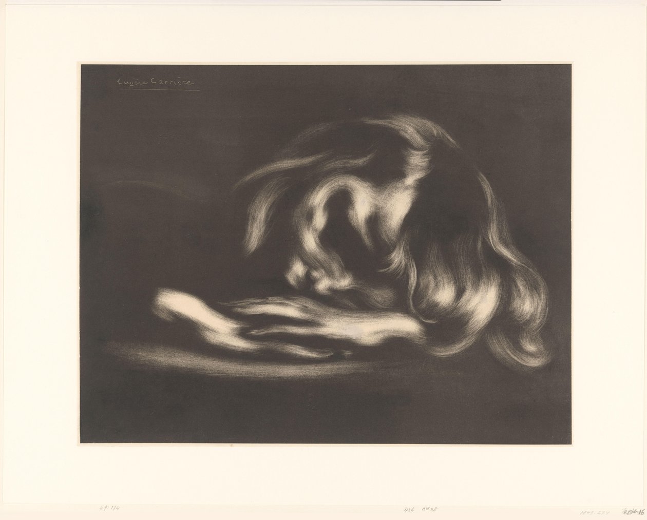 Schlafendes Mädchen von Eugène Carrière