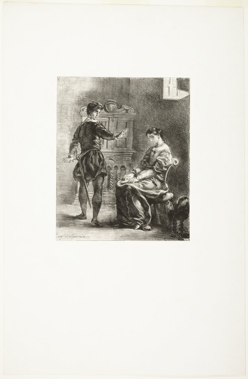 Hamlet und Ophelia von Eugène Delacroix