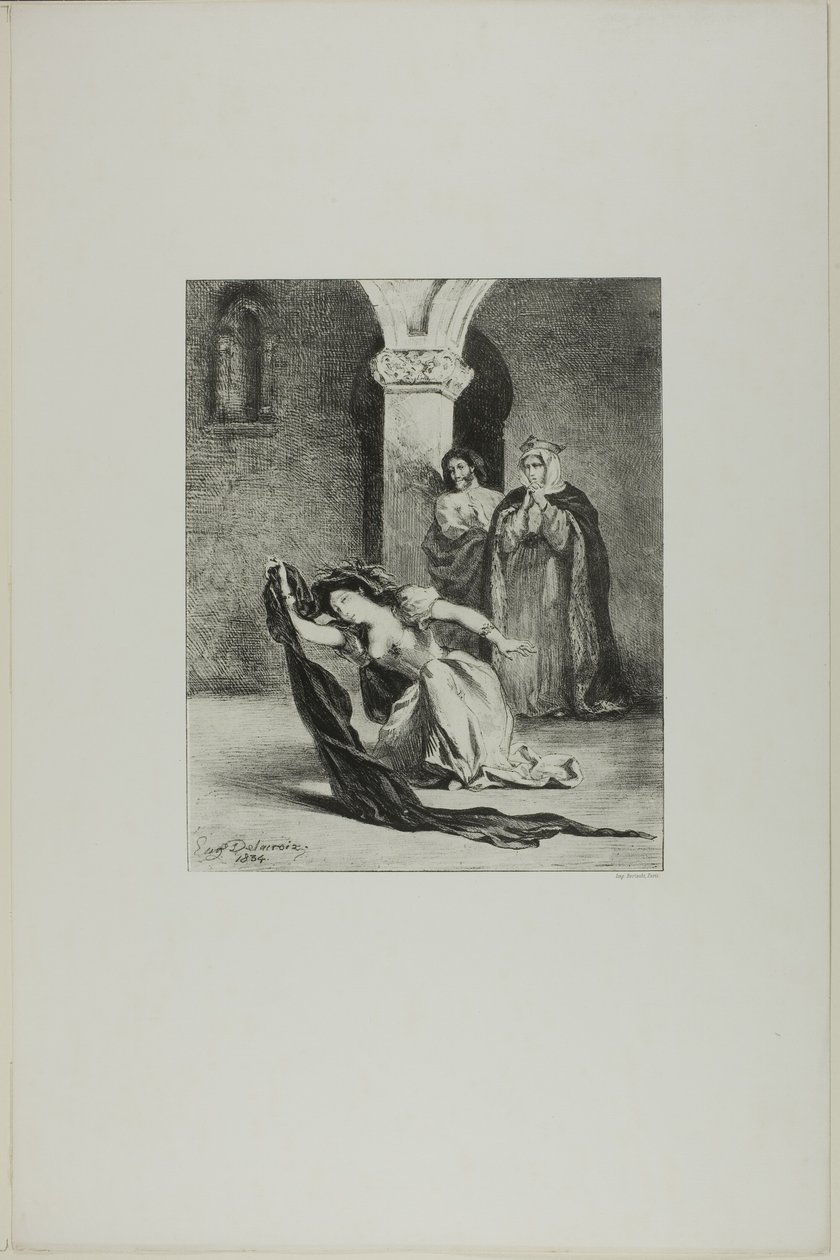 Ophelias Lied von Eugène Delacroix