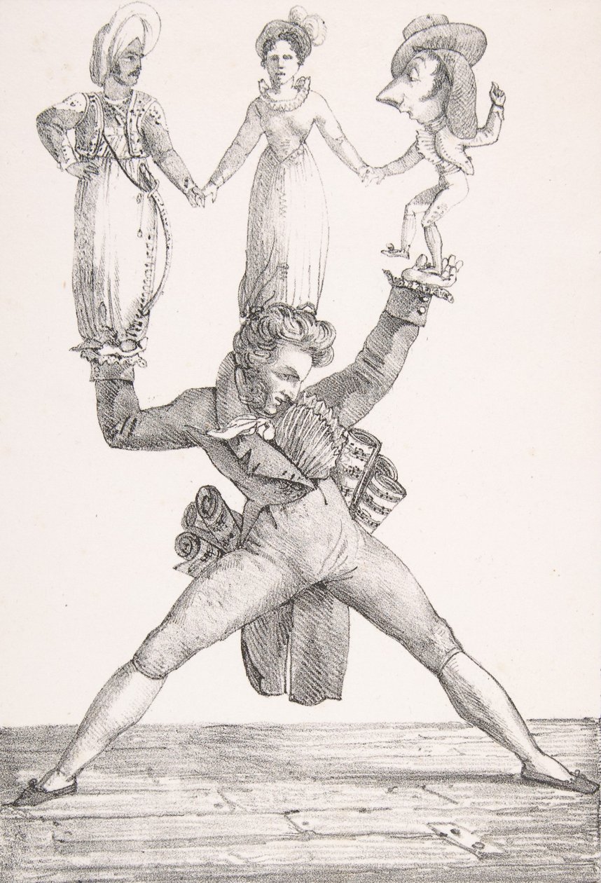 Italienisches Theater von Eugène Delacroix