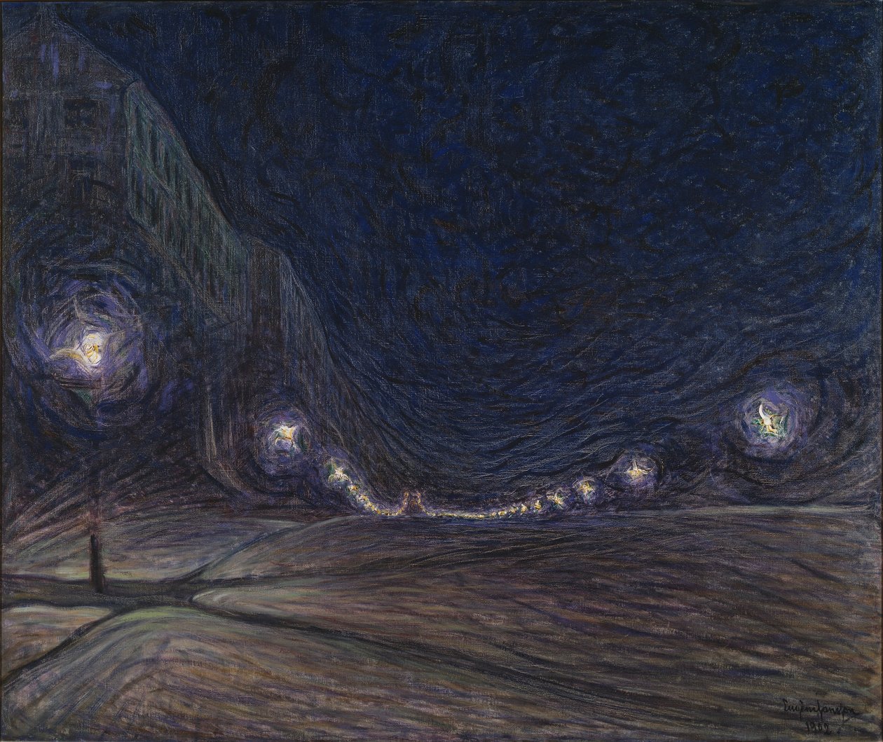 Hornsgatan bei Nacht, 1902 von Eugène Jansson