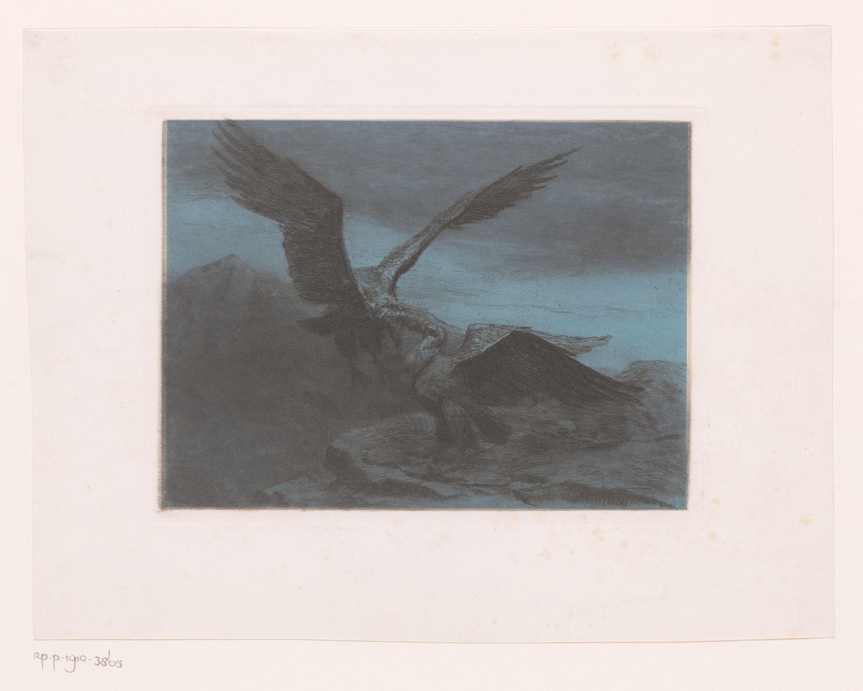 Zwei Adler in einem Gebirge von Eugène Van Hove