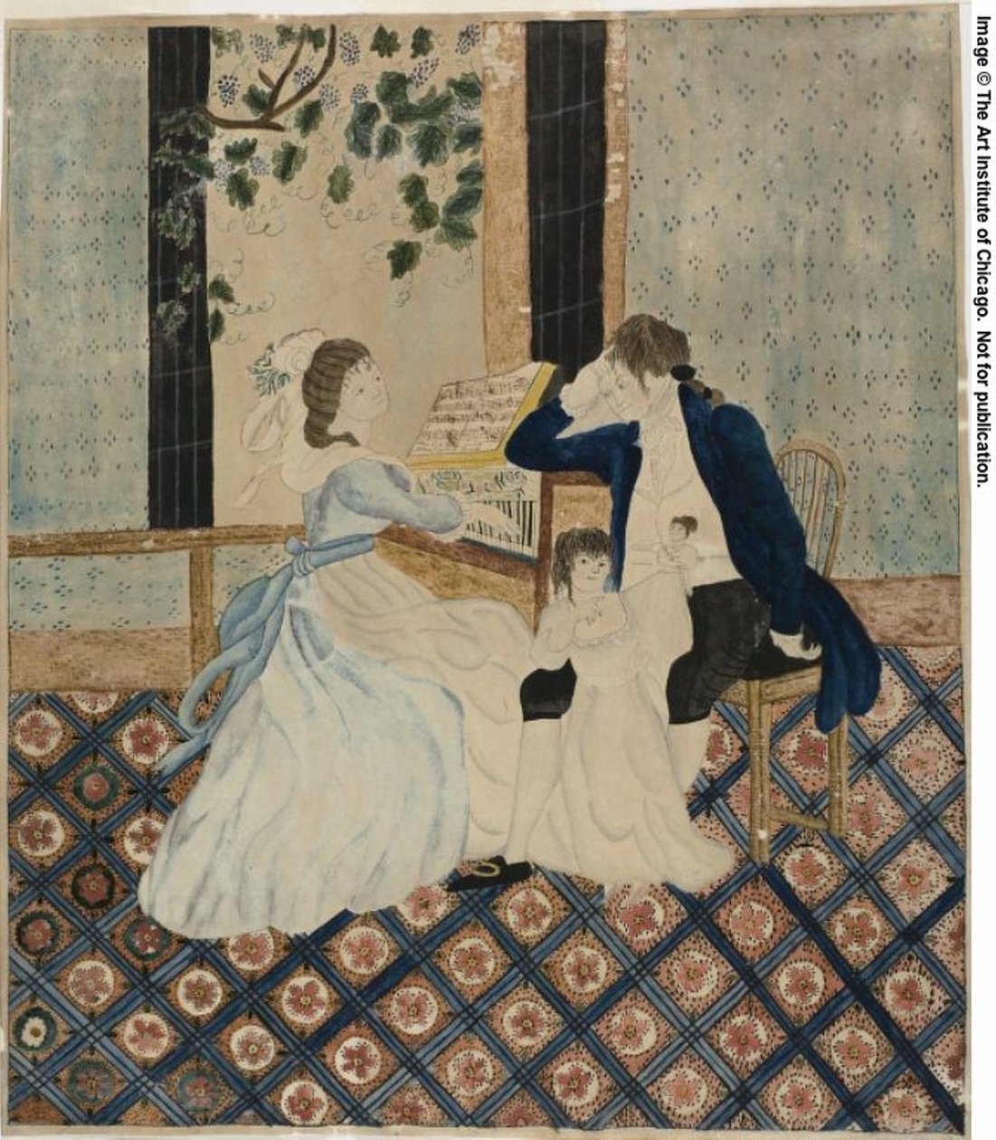 Familiengruppe am Klavier von Eunice Pinney