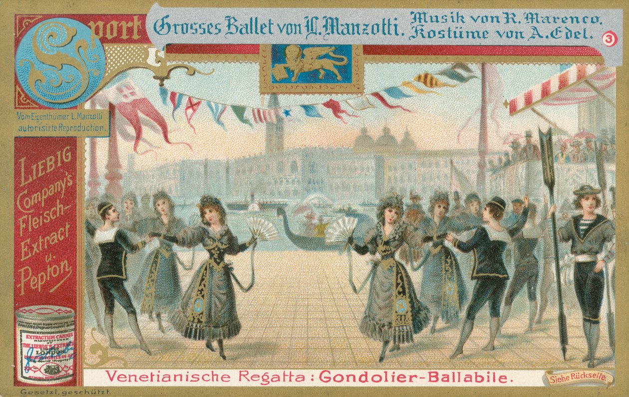 Ballett, Liebig-Karte, frühes 20. Jahrhundert von European School