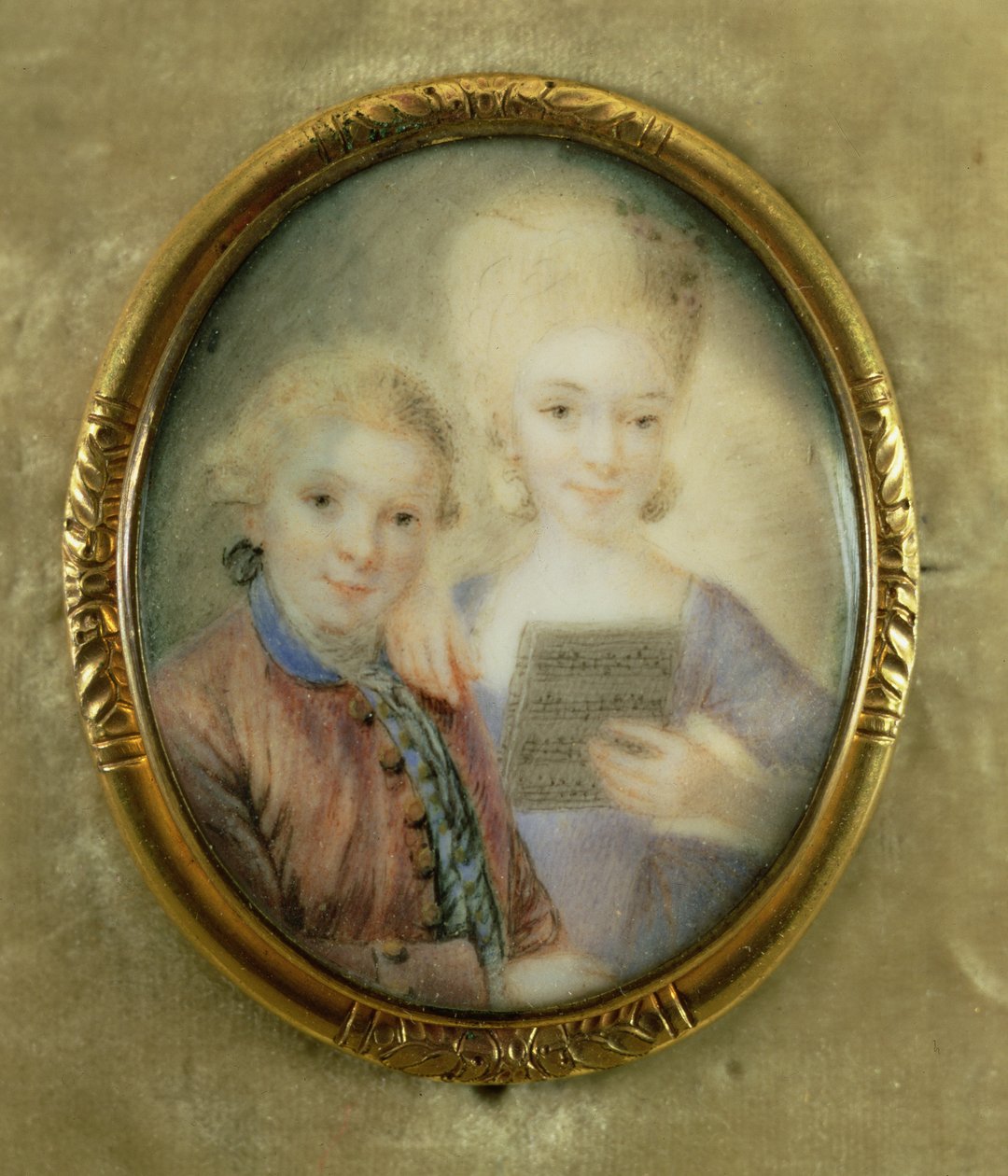 Wolfgang Amadeus Mozart (1756-91) und seine Schwester Maria-Anna, genannt 