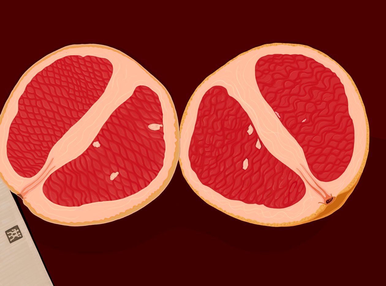 Grapefruit halbiert von Evan Sklar