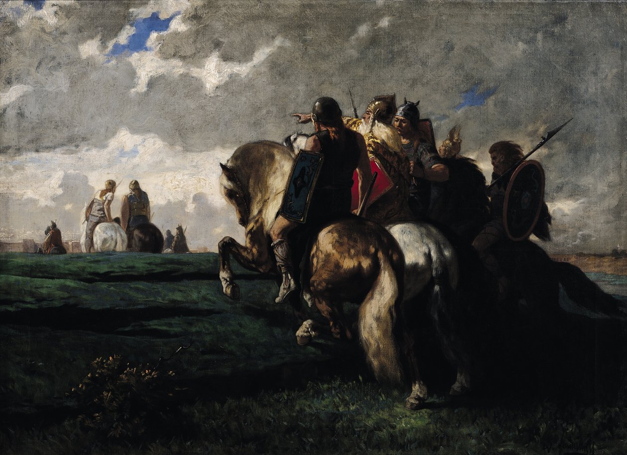 Die Barbaren vor Rom von Evariste Vital Luminais
