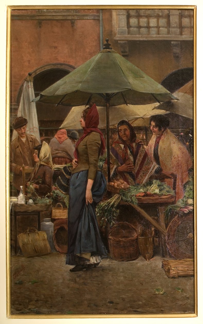 Piazza delle Erbe 1892 von Evaristo Cappelli