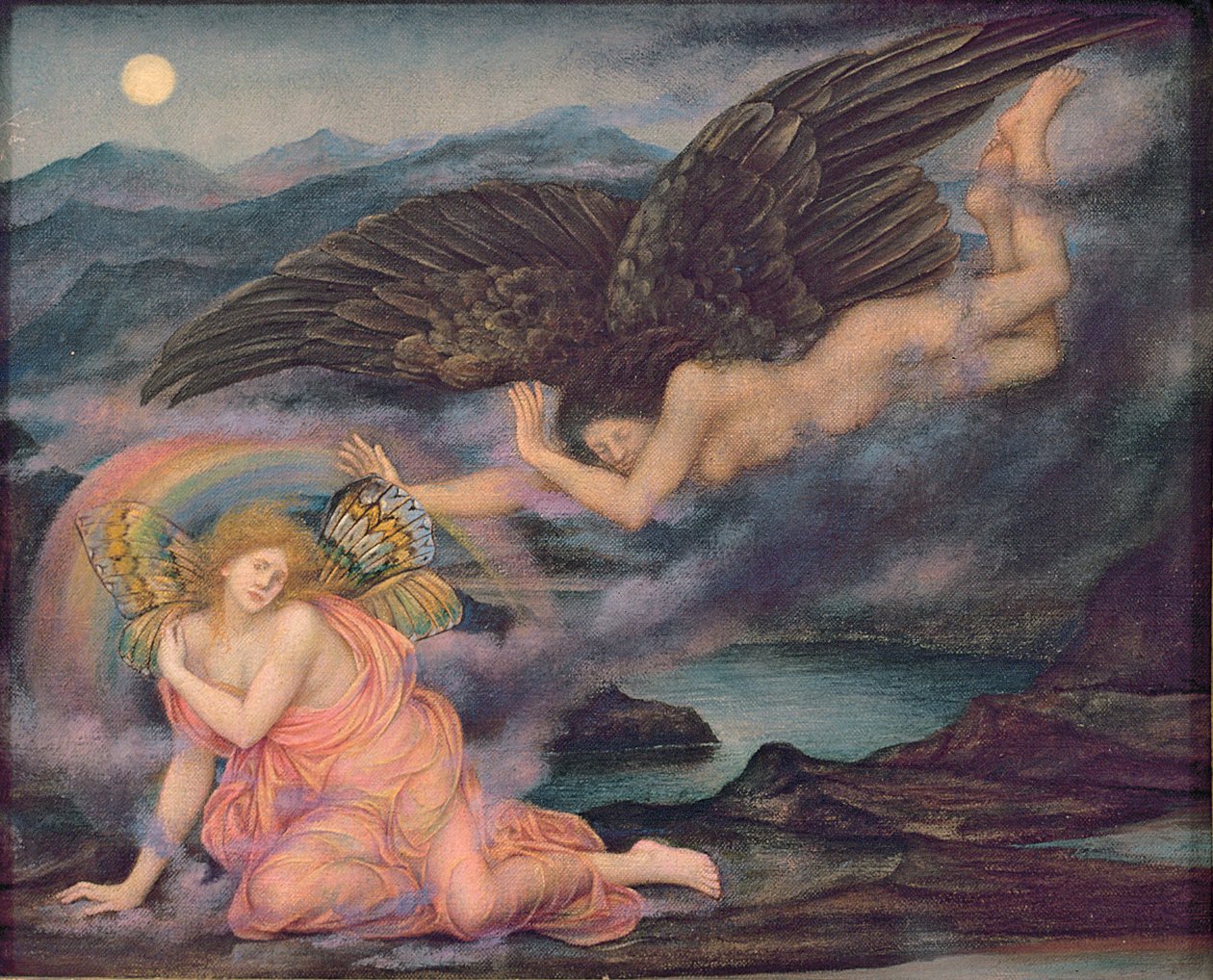 Tod eines Schmetterlings, um 1905-10 von Evelyn De Morgan