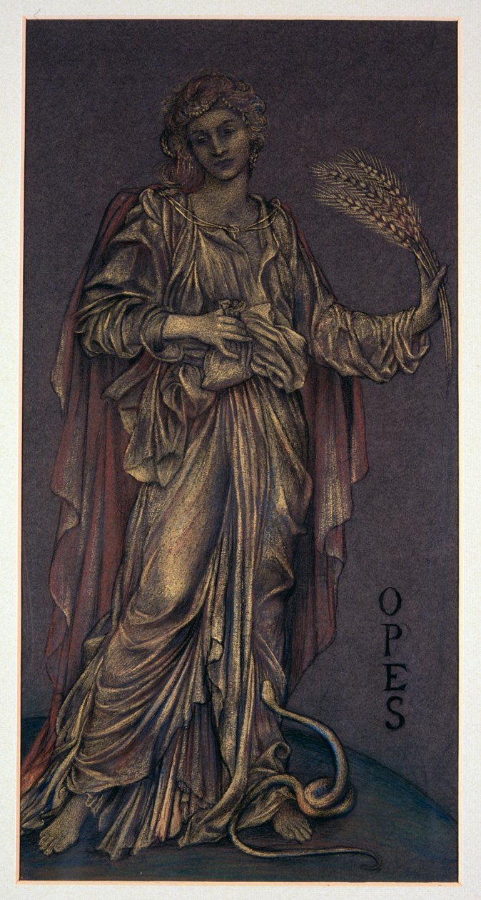 Fertige Studie für Opes von Evelyn De Morgan