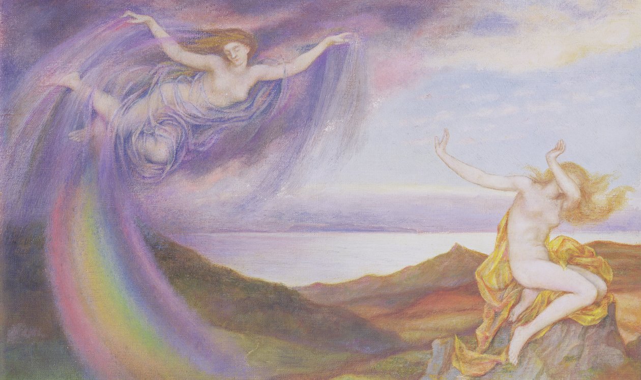 Sonnenstrahl und Sommerregen von Evelyn De Morgan
