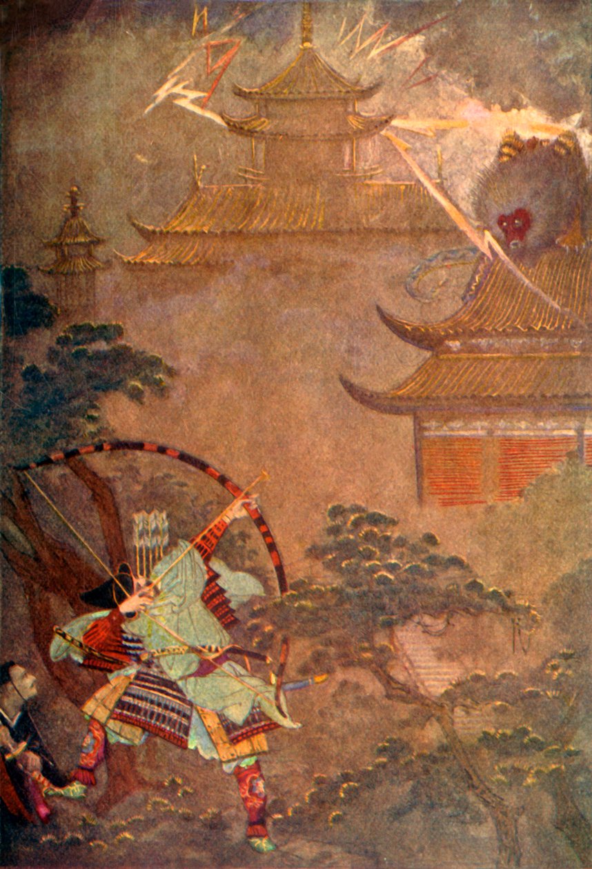 Yorimasa tötet den Vampir, 1912 von Evelyn Paul