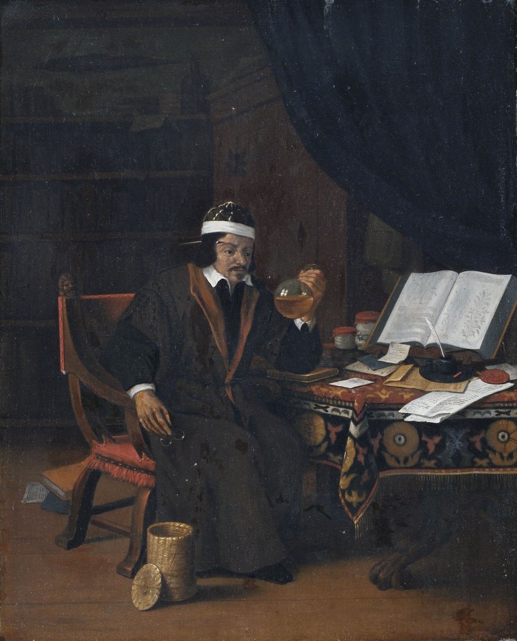 Gelehrter im Studierzimmer von Evert Oudendijk
