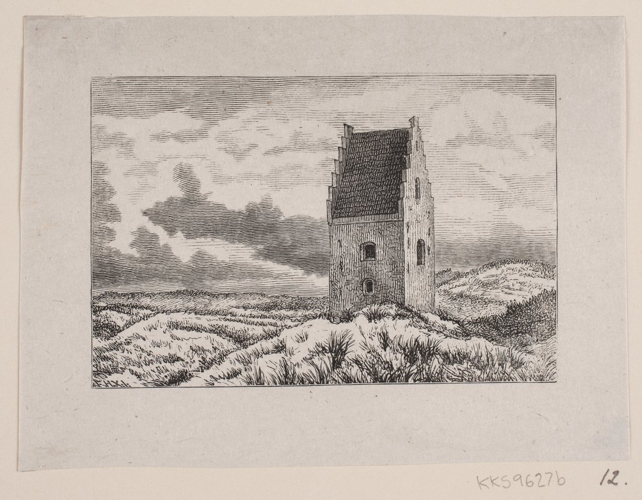 Die versandete Kirche in Skagen von F. Hendriksen