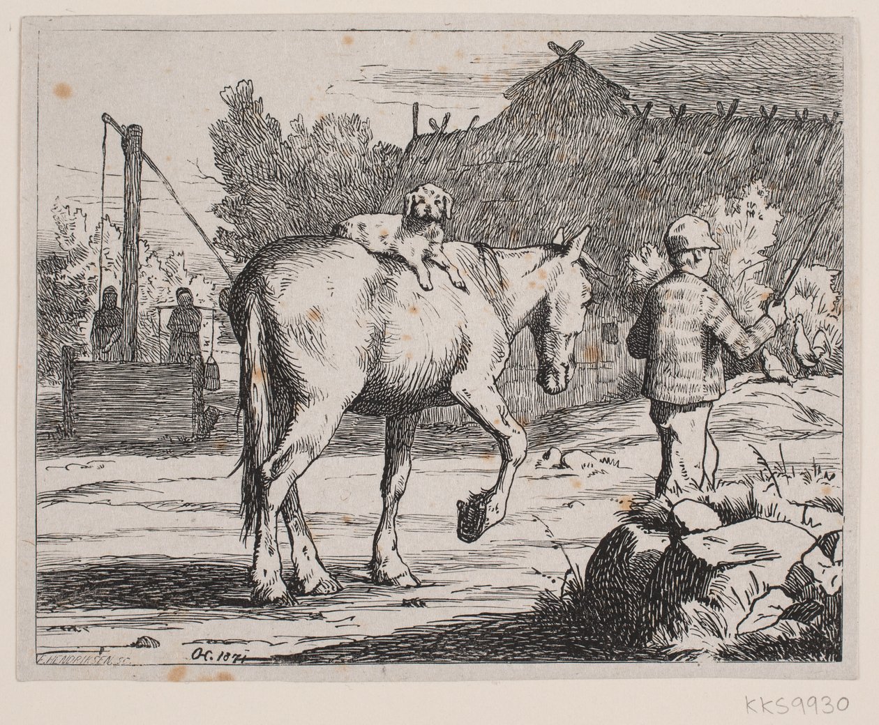 Illustration zu einem Gedicht von P. Hansen von F. Hendriksen