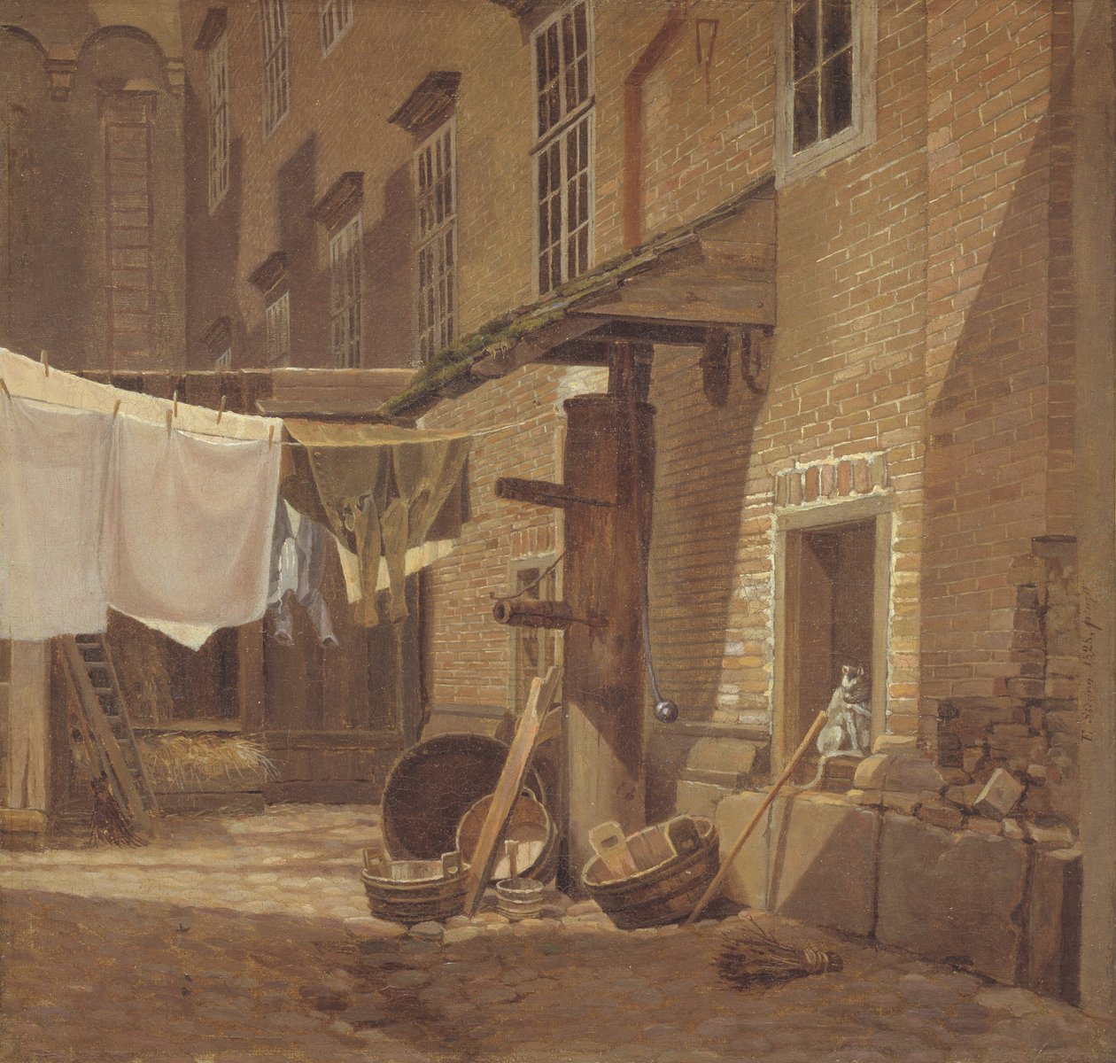 Der Hinterhof des Charlottenborg-Palastes von F. Sødring