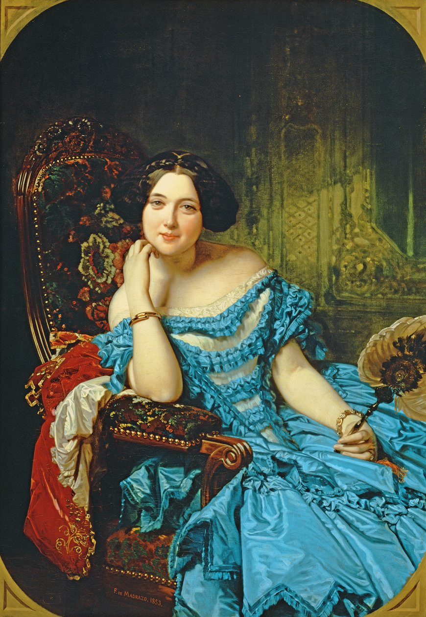 Porträt von Amalia de Llano y Dotres, Gräfin von Vilches, 1853 von Federico de Madrazo y Kuntz