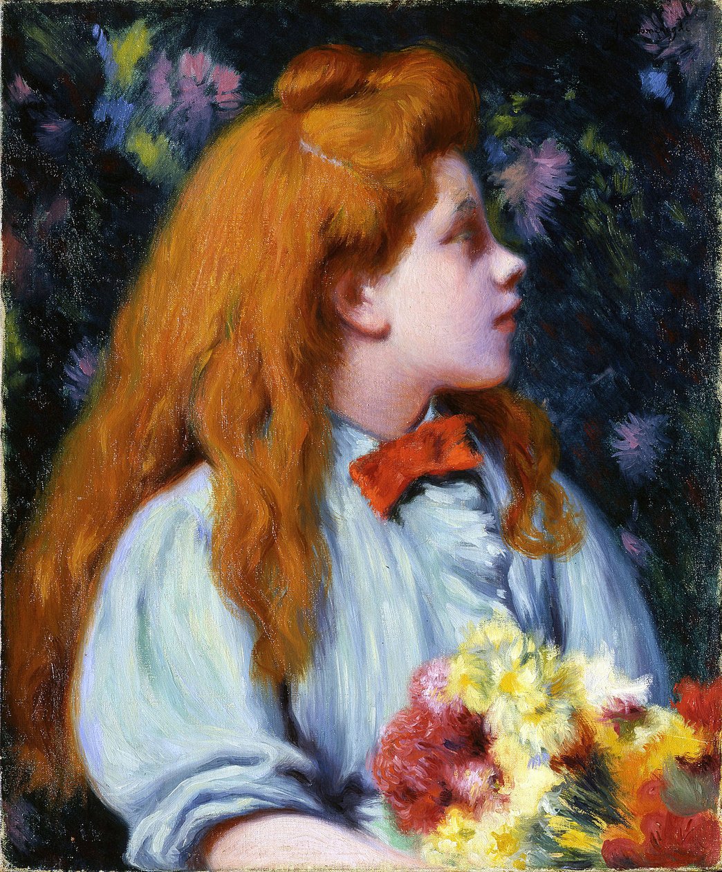 Mädchen mit Blumen von Federigo Zandomeneghi