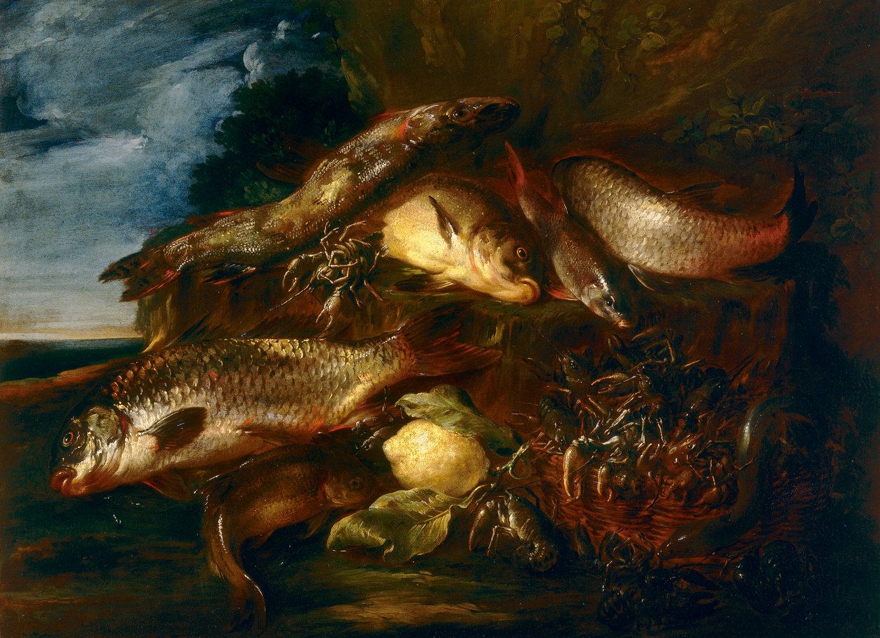 Stillleben mit Fisch von Felice Boselli