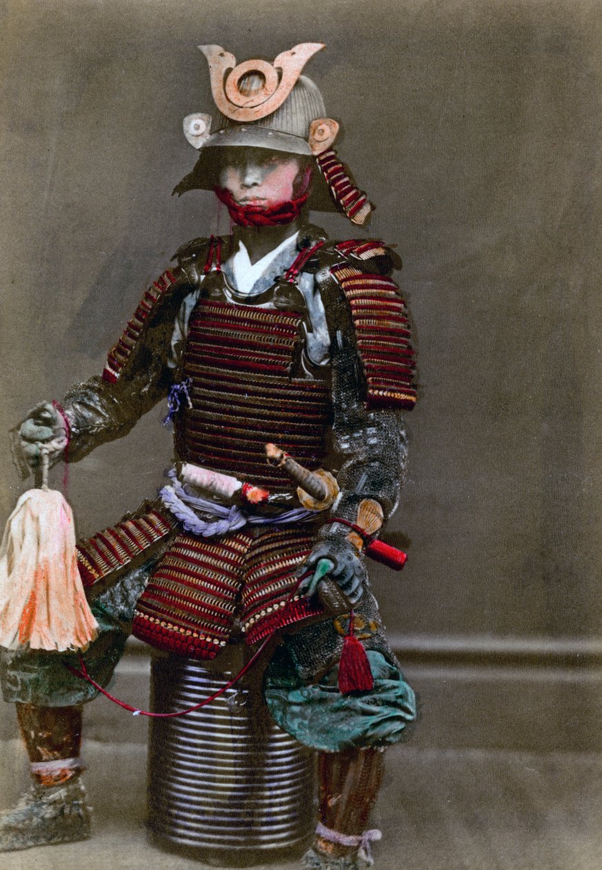 Ein Samurai in Rüstung, Japan, 1882 von Felice Beato