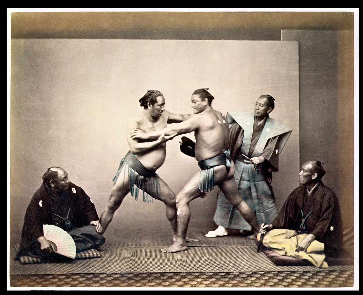 Sumo-Ringer, ca. 1870-80 von Felice Beato