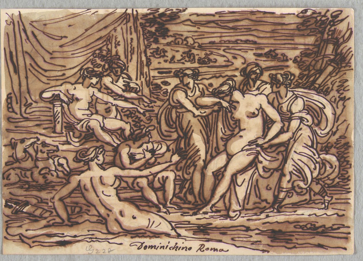 Diana und Callisto, nach Domenichino von Felice Giani