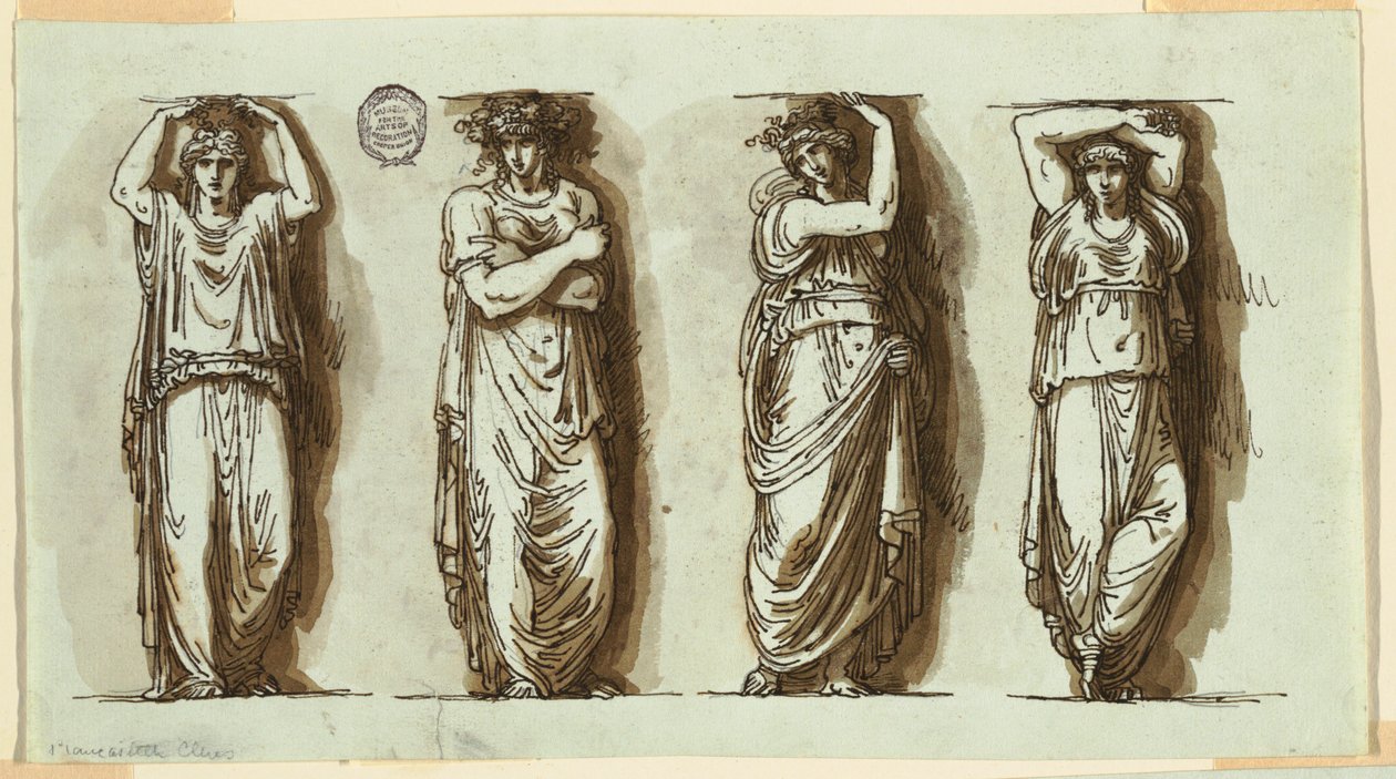 Vier Karyatiden von Felice Giani