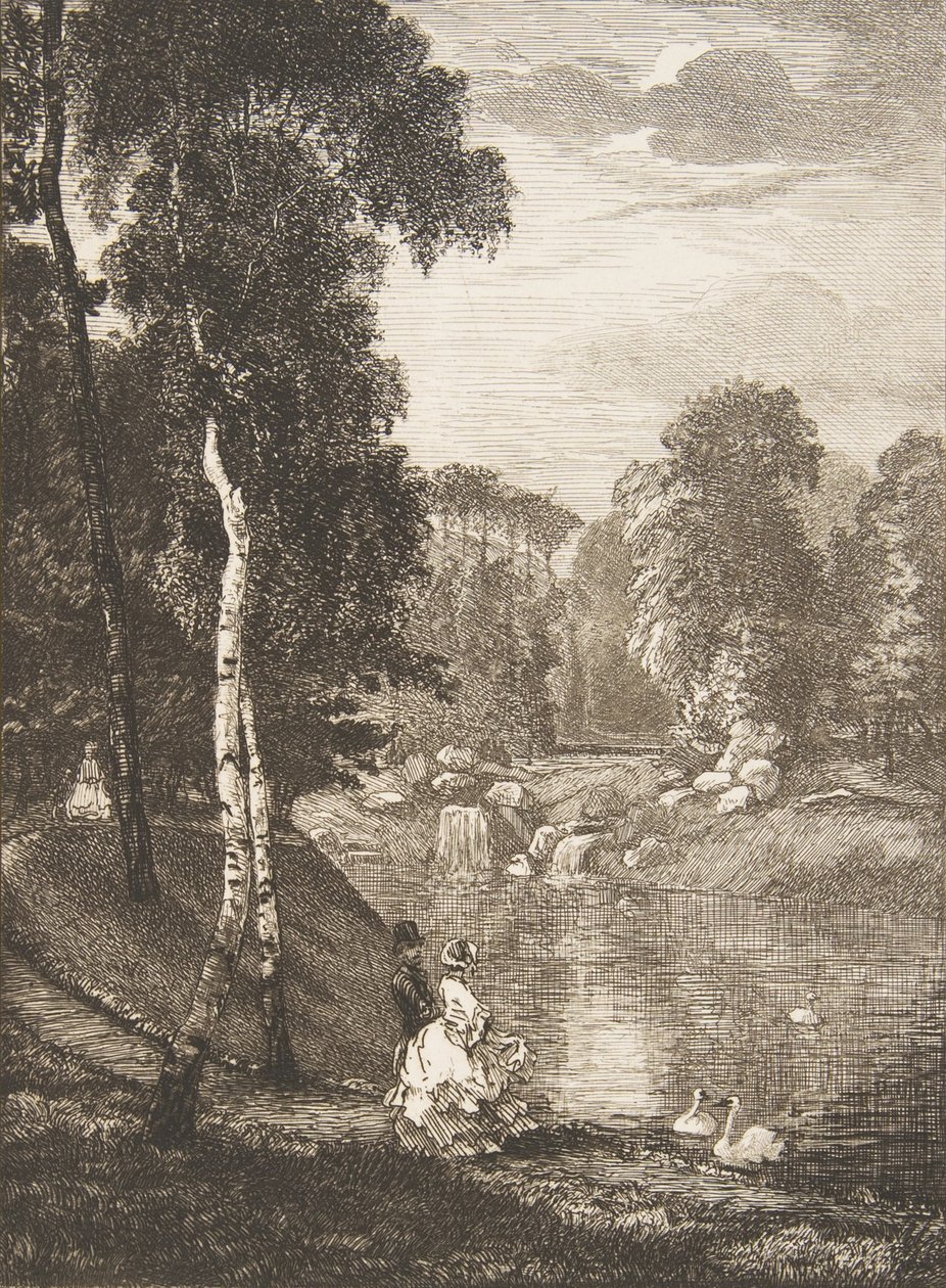 Le Bois de Boulogne, 1857 von Felix Bracquemond