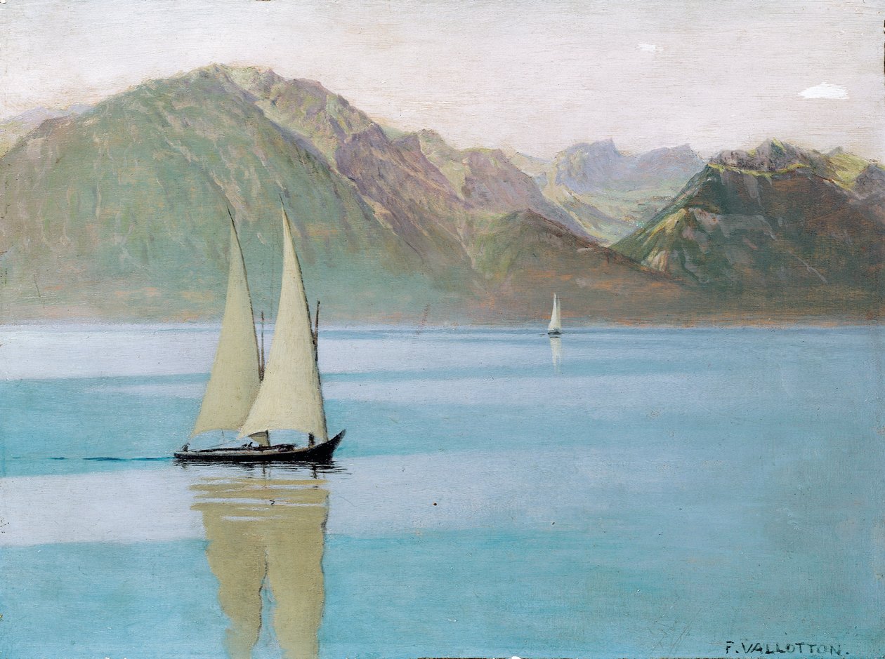 Boot auf dem Genfersee, 1892 von Felix Edouard Vallotton