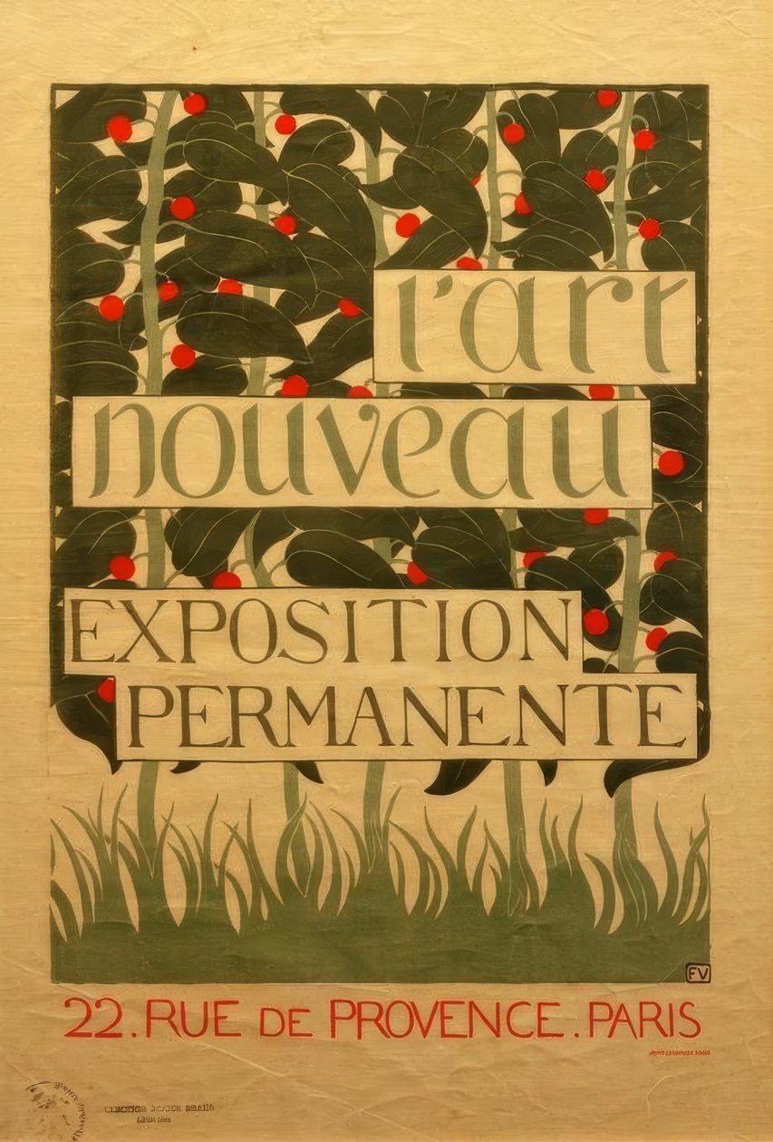 Plakat für L’Art Nouveau von Felix Edouard Vallotton
