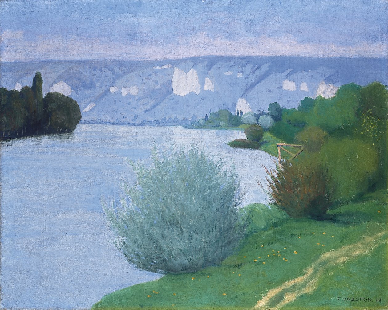 Die Seine bei Les Andelys, 1916 von Felix Edouard Vallotton