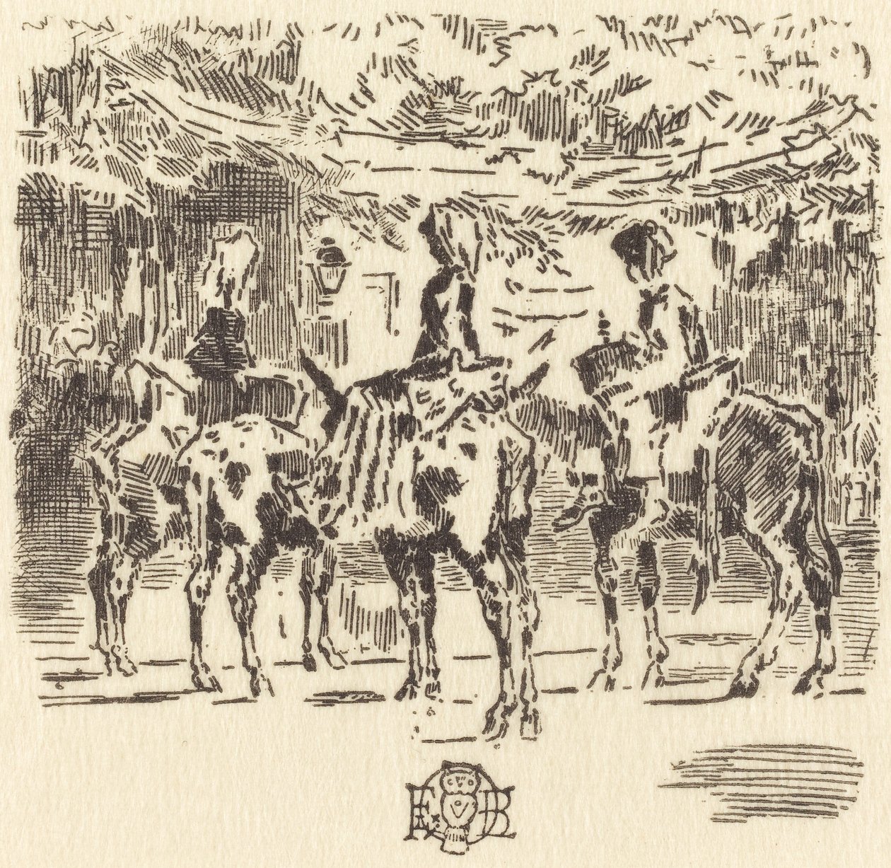 Die kleinen Esel von Luchon von Felix Hilaire Buhot