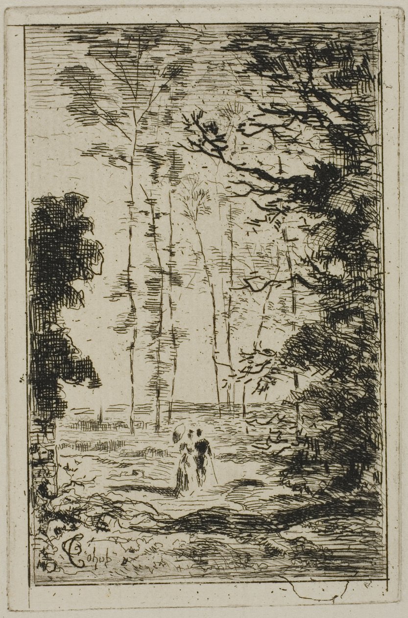 Kleine vertikale Landschaft von Felix Hilaire Buhot
