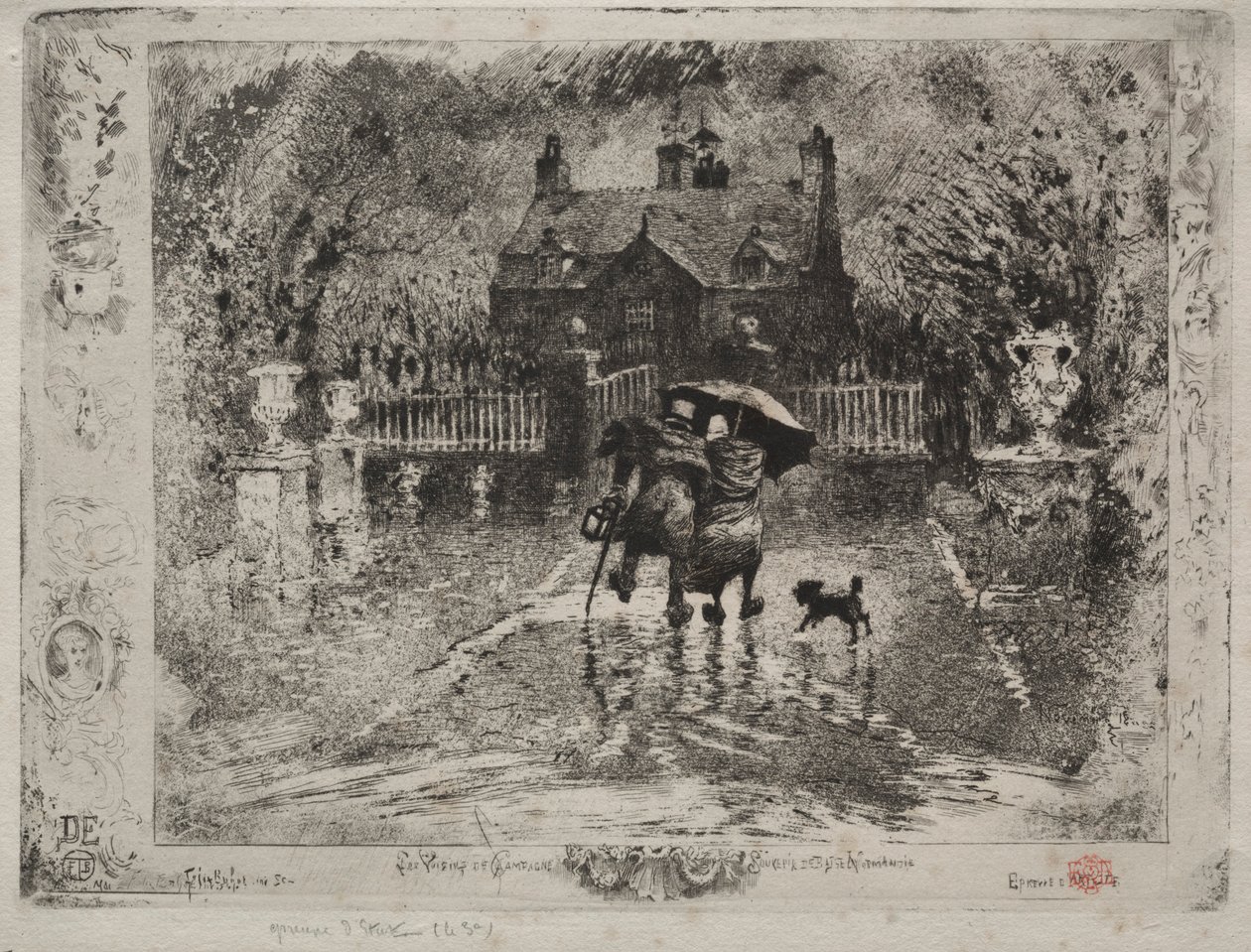 Die Landnachbarn, 1879-1880 von Felix Hilaire Buhot