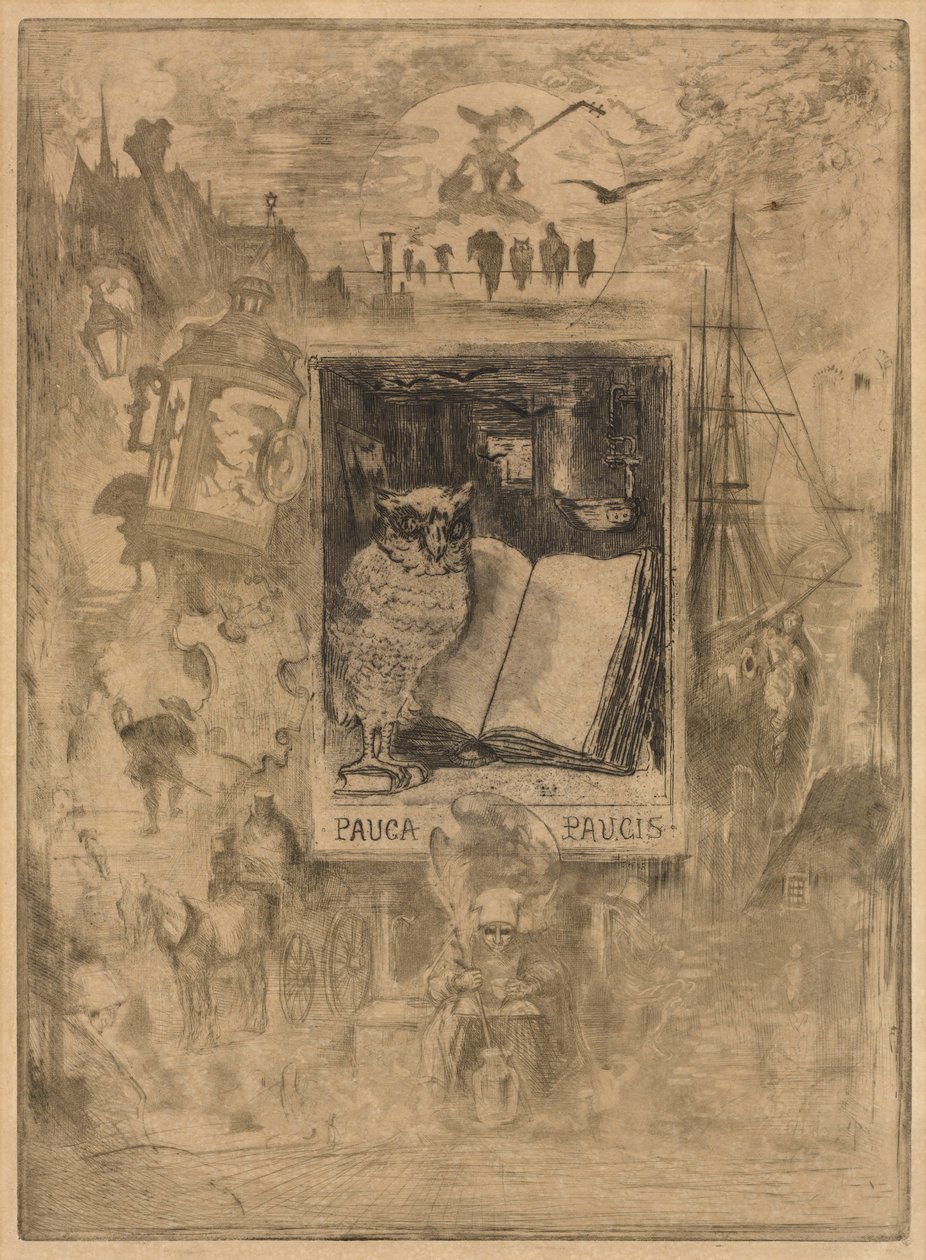 Die Eule, 1883 von Felix Hilaire Buhot