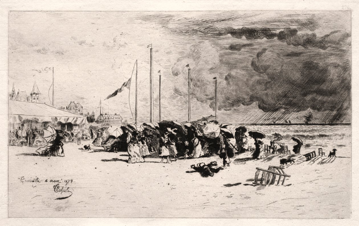 Der Sturm in Trouville, 1874 von Felix Hilaire Buhot