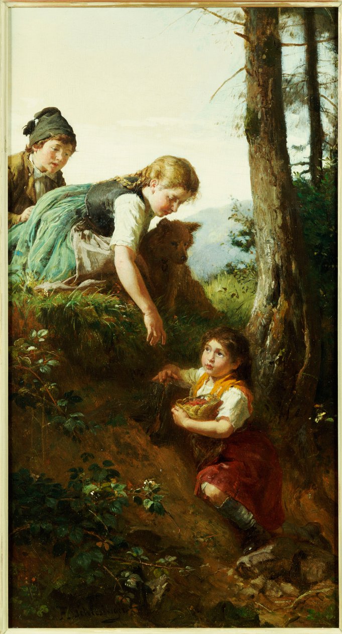 Kinder pflücken Beeren von Felix Schlesinger