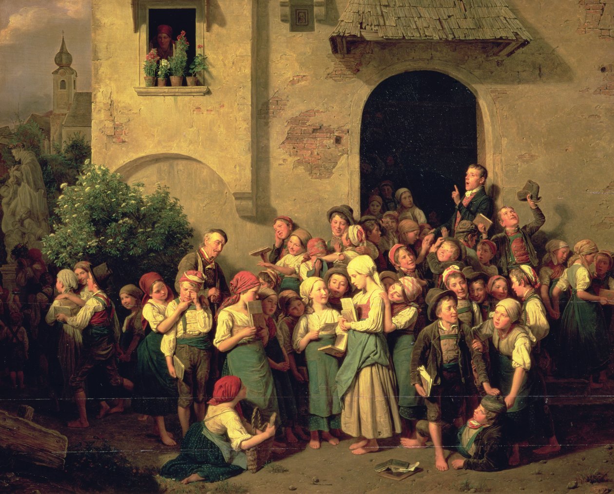 Nach der Schule, 1844 von Ferdinand Georg Waldmuller