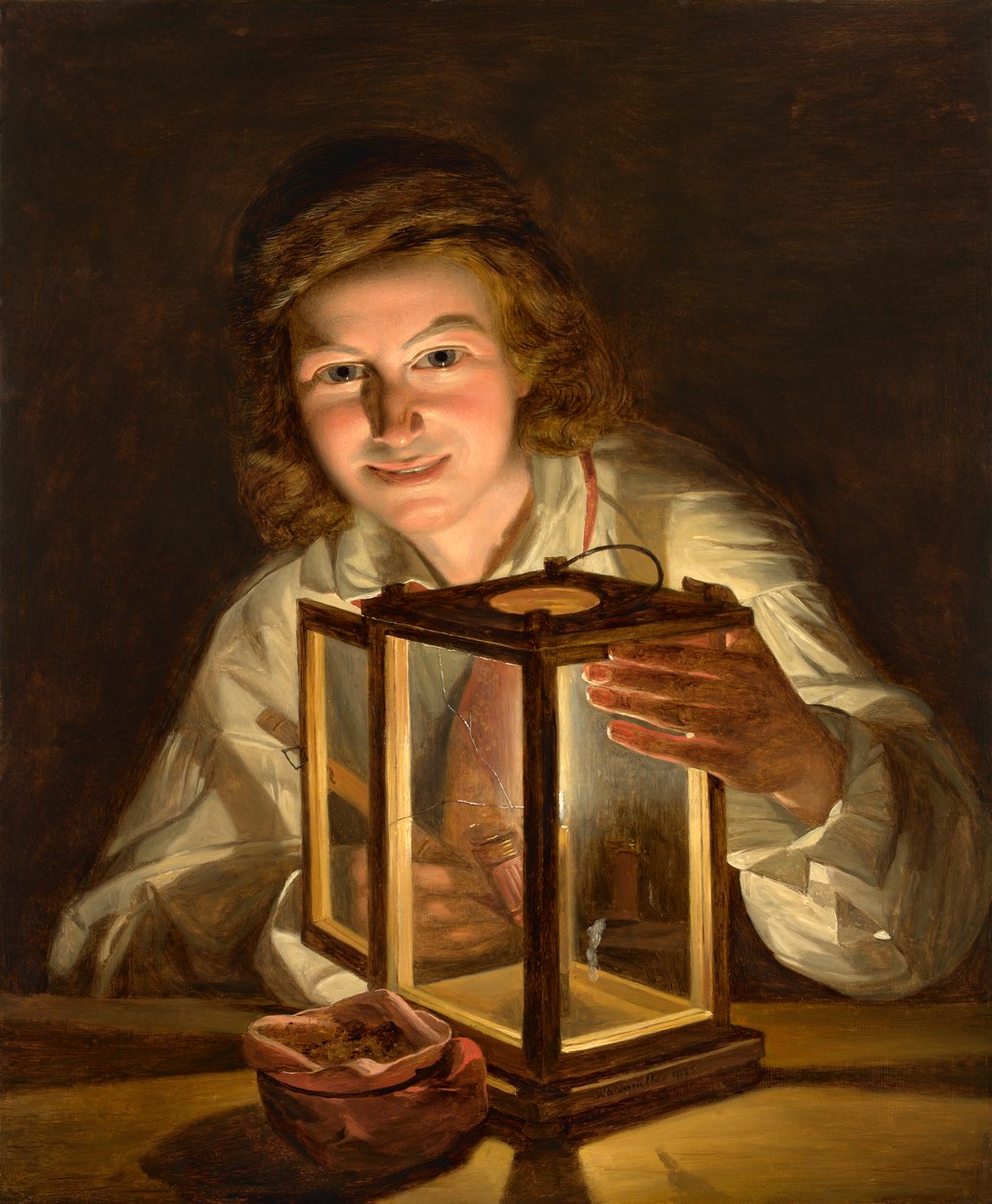 Junge mit einer Stalllaterne von Ferdinand Georg Waldmuller