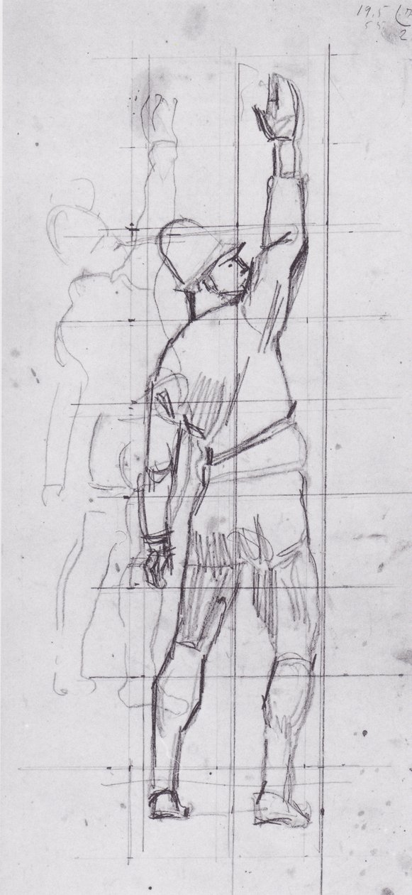 Schwörender von hinten von Ferdinand Hodler