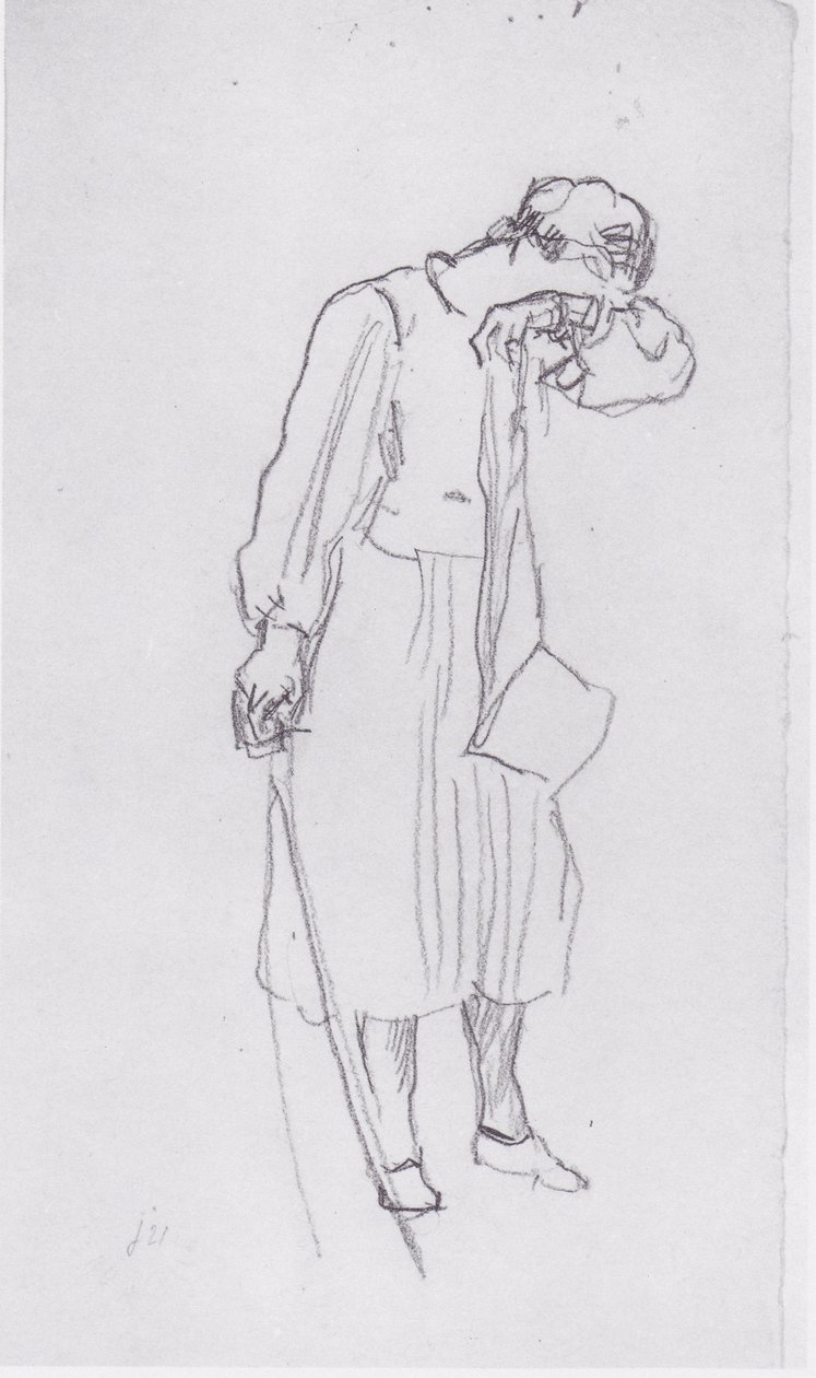 Abschied nehmende Frauengestalt von Ferdinand Hodler