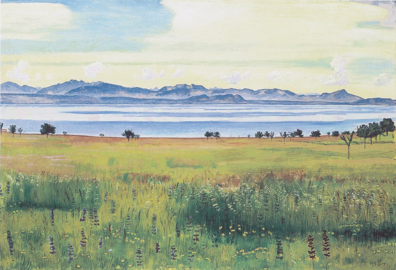 Der Genfersee von St Prex aus von Ferdinand Hodler