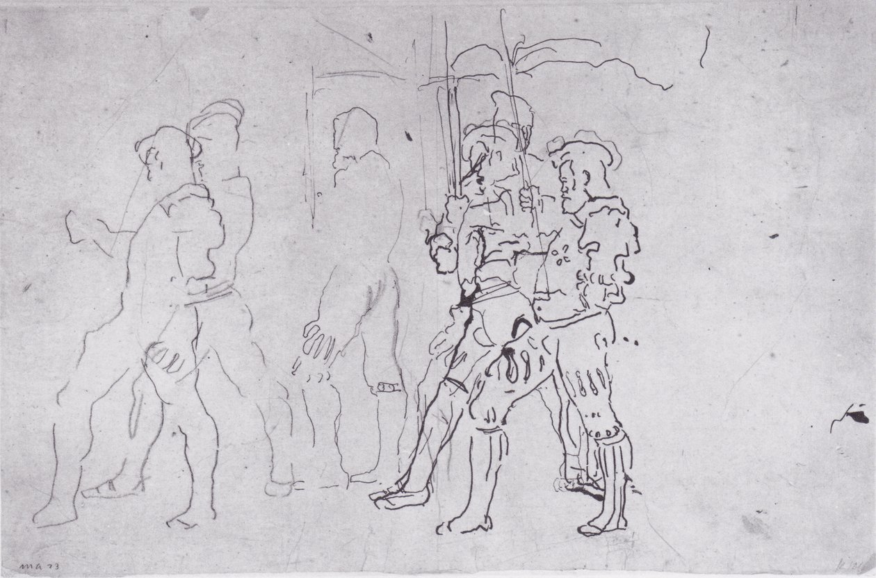 Nach links schreitender Krieger von Ferdinand Hodler