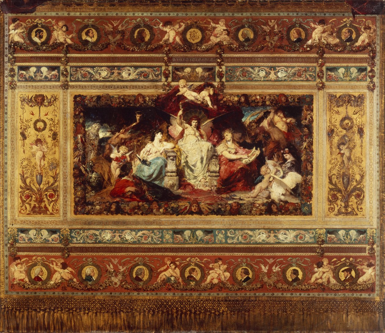 Entwurf für den Vorhang der Dresdner Oper, 1876 von Ferdinand Keller